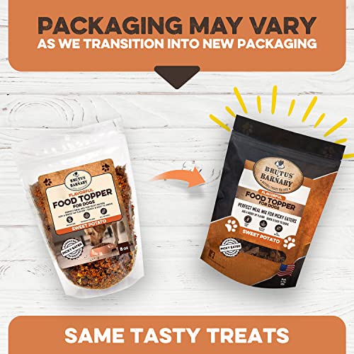 Brutus & Barnaby Dog Food Toppers For Picky Eaters - All Natural, Vegan Sweet Potato Kibble Topper, Delicious Meal Toppers For Dogs, Nutrient Packed Dog Food Topper With Single Raw Ingredient #TOP1