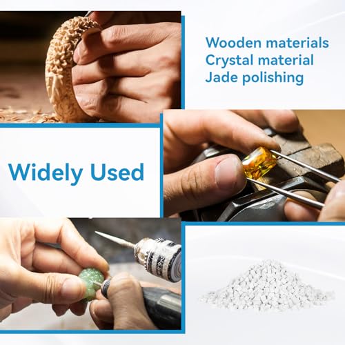 Keramikmedien zum Trommeln von Gestein, Stein-Tumbling-Keramikfüller,Rock Tumbling Ceramic Filler,Dreiecks-Polier-Schleifmaterial, 500 g 4 mm Tumbling Ceramic Filler Media