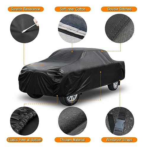 GUNHYI Truck Cover Waterproof All Weater, 7 Layers Pickup Truck Cover, Universal Fit F-150, Silverado 1500, RAM 1500, Sierra 1500, Tundra Regular/Extended/Quad Cab (Length up to 230 inch) - Thumbnail 3