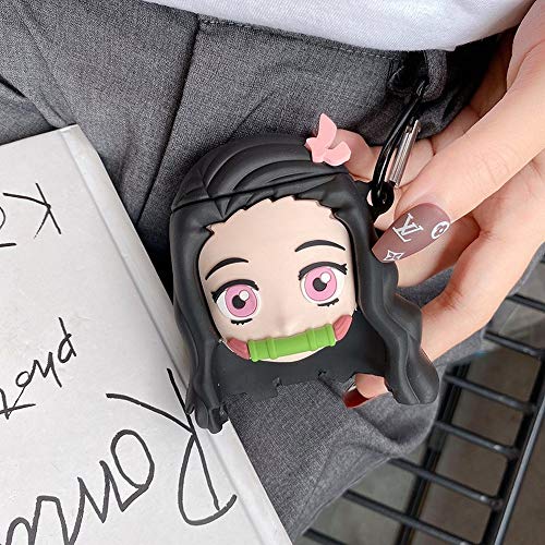 Varwaneo Anime Cartoon Demon Slayer Beautiful Girl 3D Case For Airpods 1 2 Pro Charging Box Soft Silicone Wireless Bluetooth Earphone Protective Cover (For Airpods Pro) #TOP3