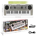 Raimy-Kids-Piano-Keyboard-37-Keys-Portable-Piano-Early-Learning-Educational-Electronic-Music-Keyboard-Instrument-Toys-for-3-4-5-6-7-8-Year-Old-Boys-and-Girls-Silver