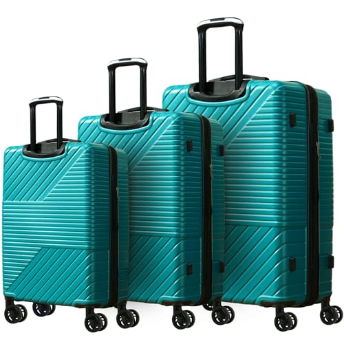 ABS Matte Texture Luggage Set | 3 Piece Spinner Suitcase with TSA Lock | 20