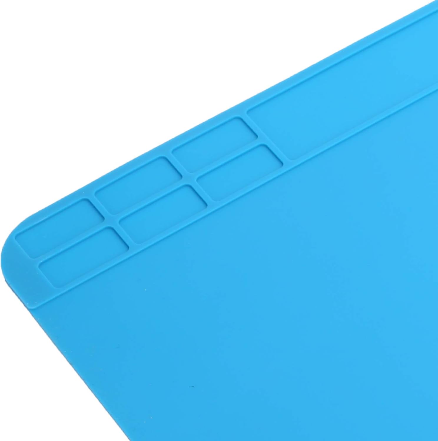 Silicone Soldering Mat, Silicone Dab Rig Soldering Station Blue Repair Work Solder Mat Heat Resistant Phone Solder Station for Electronics, Computer Cellphone Repair