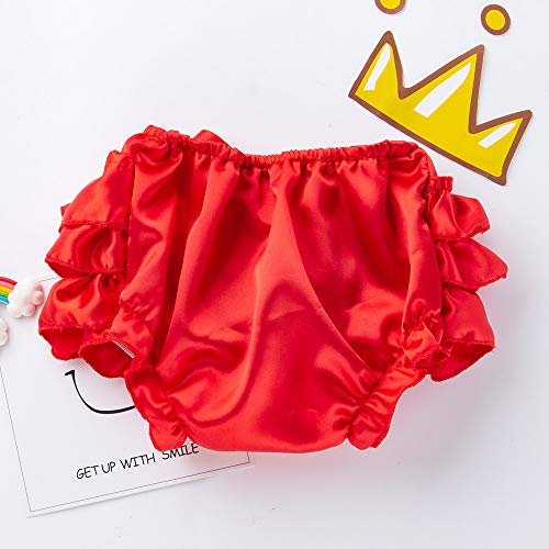 Toddler Baby Infant Girl Bowknot Ruffle Bloomer Nappy Underwear Panty Diaper For 3-12 Months (6-12 Months, Red) #TOP1