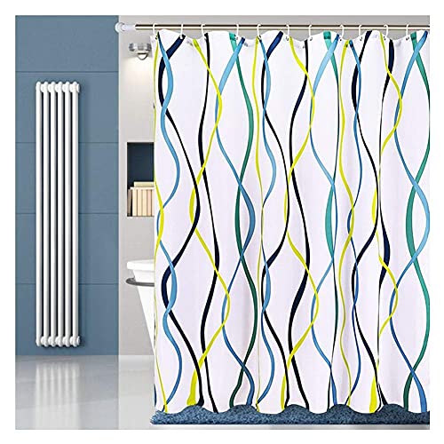 Long rideau de bain imperméable polyester pour douche 200X180 cm