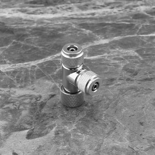 Válvula de aguja de doble cabeza de CO2 con ajuste micrométrico para tanques 6