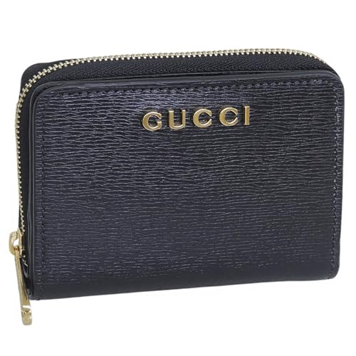 [グッチ] 財布 レディース 2つ折り 折財布 コンパクト アウトレット ブランド レザー ブラック W WALLET 7726390OP0N1000 [並行輸入品]