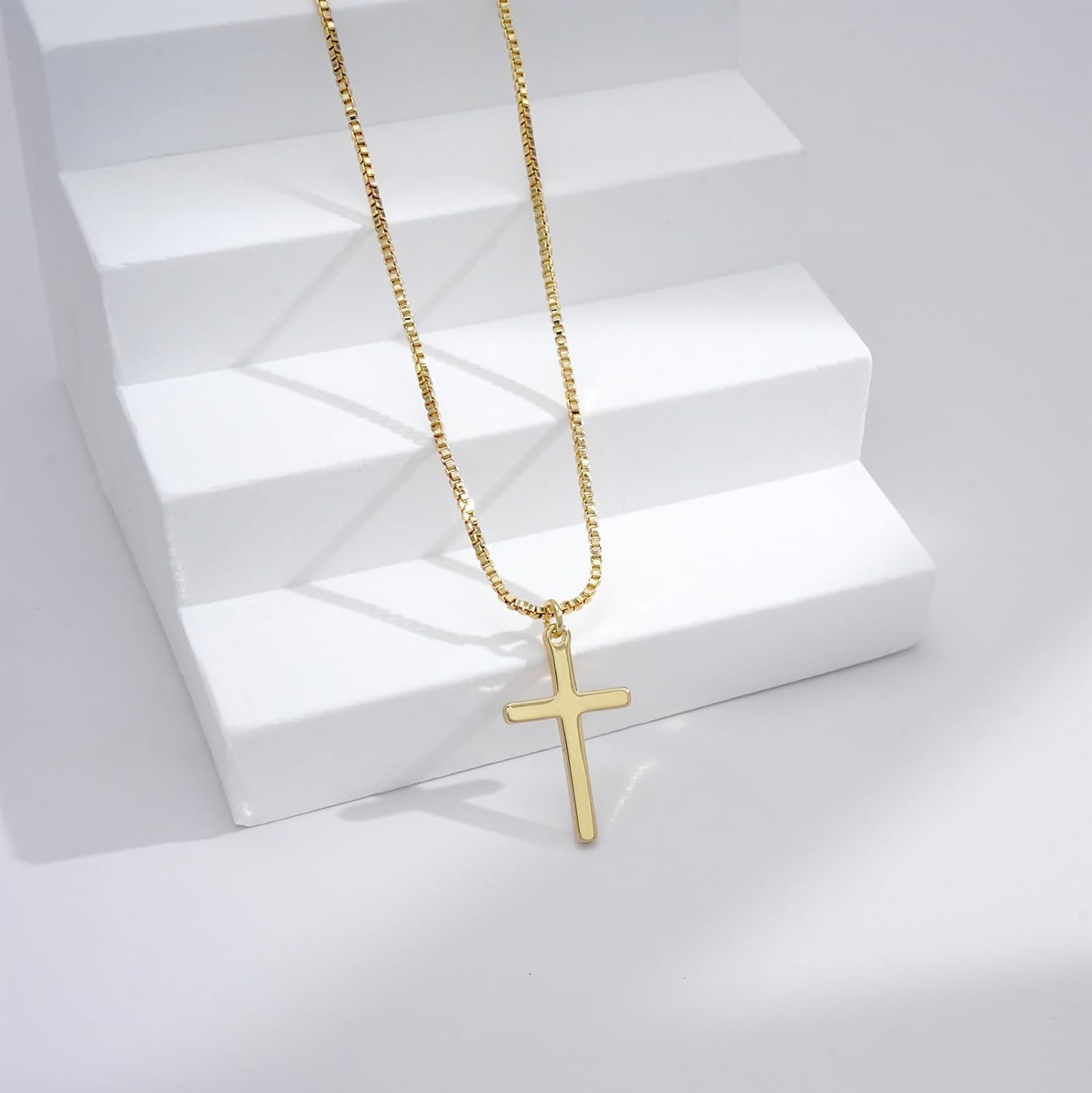 Cross Necklace for Women Dainty 14K Gold Silver Plated Cross Chain Pendant Christian Religious Baptism Faith Charm Trendy Jewelry Gift - Image 8