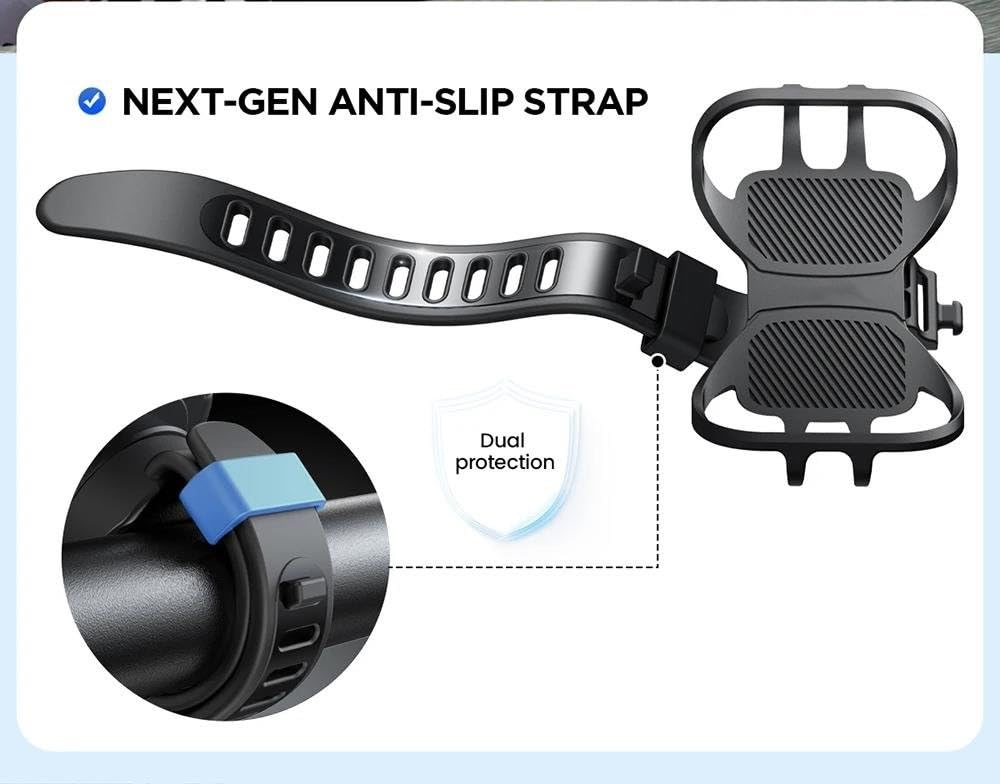Supporto Telefono Bici Moto Rotabile 360° Silicone Mobile Per Smartphone Ciclismo