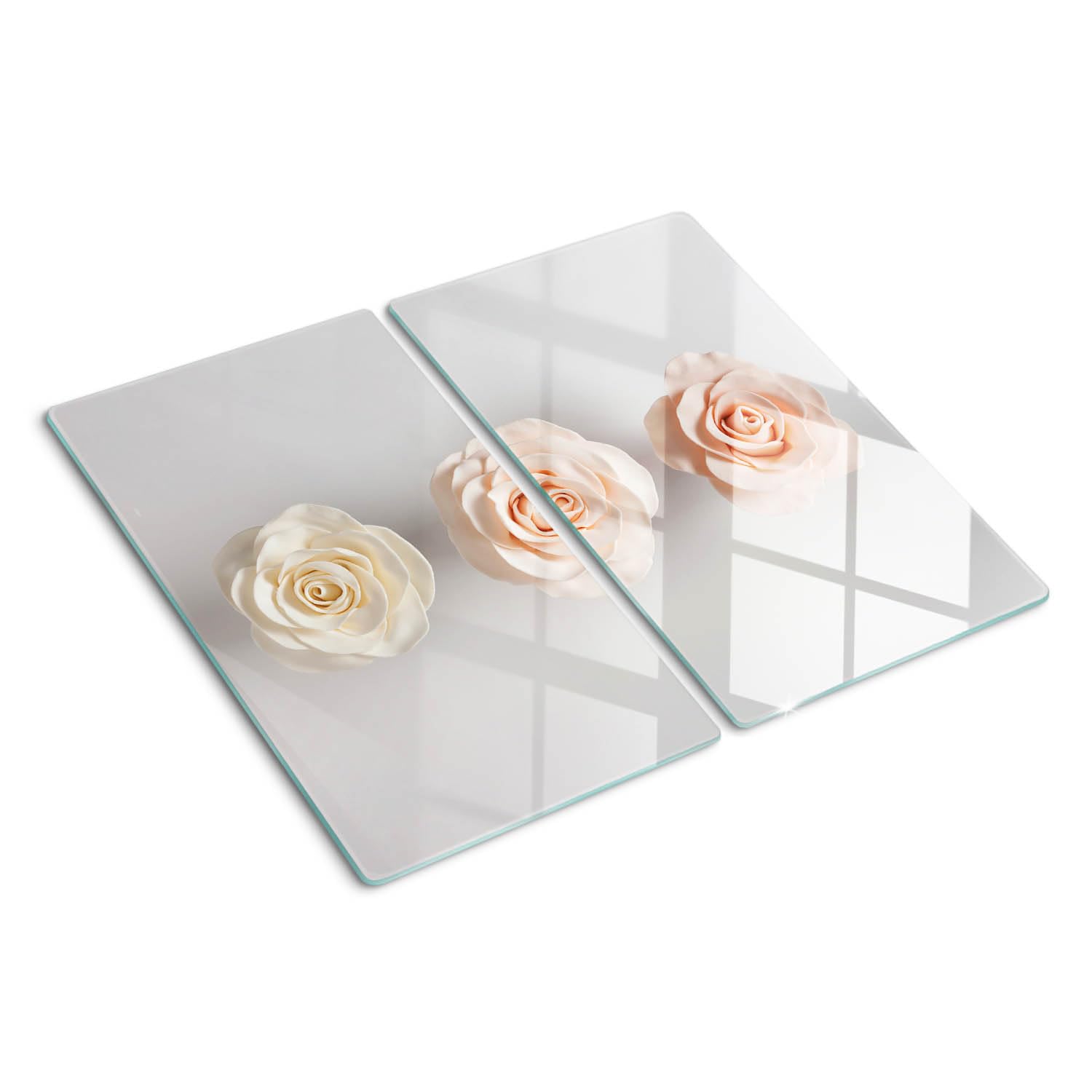 Planche à découper en verre 2x30x52 cm motif zèbres pour cuisine
