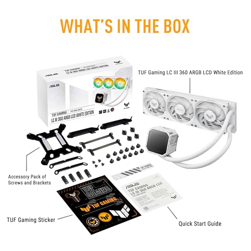 ASUS TUF Gaming LC III 360 ARGB White kit refrigeración líquida AiO con tubos de 400 mm para CPU 6