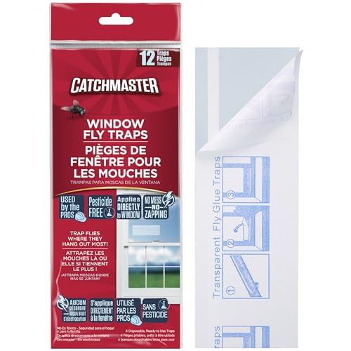 Catchmaster Window Fly Traps 12-Pack, Fruit Fly...