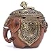 JNOI Ashtray de Cigarettes éléphant, cendrier Coupe-Vent, Bois Portable pour Le Plateau de Cendres couvercles, pour la Maison et Le Bureau cendrier Large étagère Large