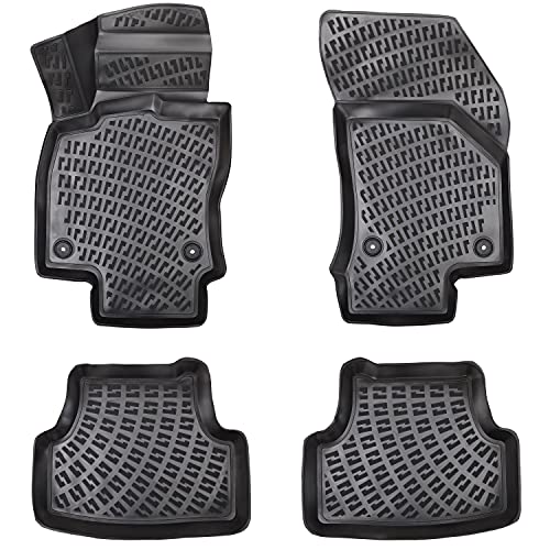 Elmasline Design 3D Gummimatten Set für BMW 3er E90 Baujahr 2004-2012 | Extra hoher 5cm Rand