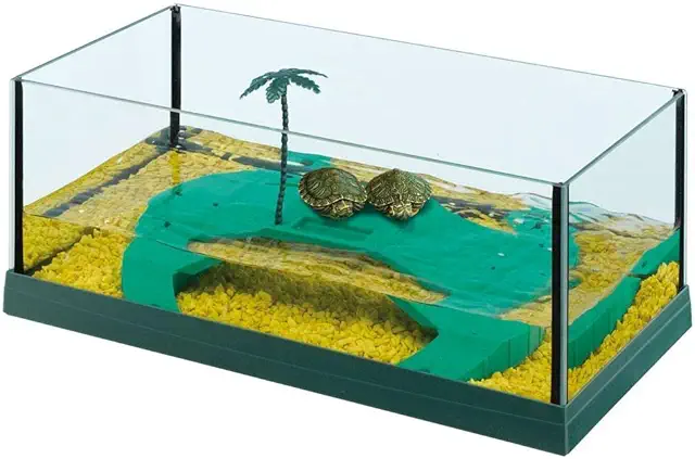 Ferplast Haiti 40 Aquarium Tortue avec Île, 41,5 x 21,5 x 16 cm