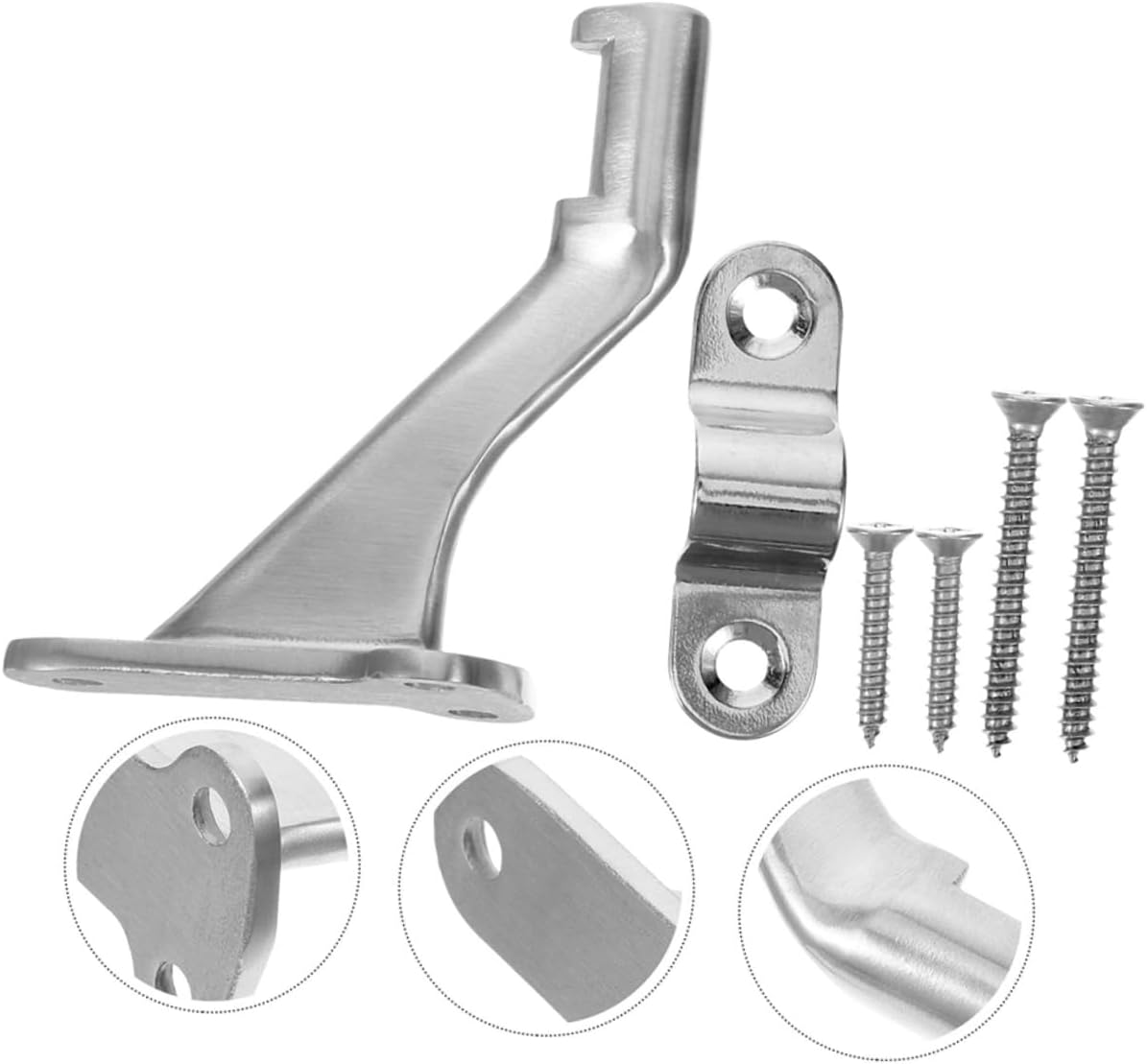 LIFKOME Extended Handrail Bracket Kit Metal Railing for Stairs Indoor Outdoor Railing Bracket Set
