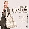 Grünes Glück Teddy Handtasche Damen – Premium Shopper mit extra vielen Innentaschen - Flexibel einsetzbar als Umhängetasche, Kinderwagentasche, Wickeltasche - die Tote bag (Leo Creme) #3