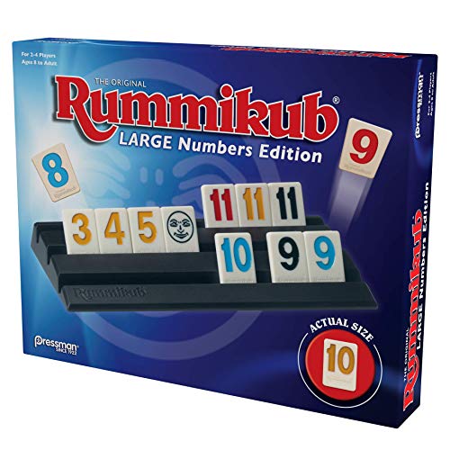 Pressman Rummikub Large Numbers Edition - The Original Rummy Tile Game Blue, 5" - Image 6