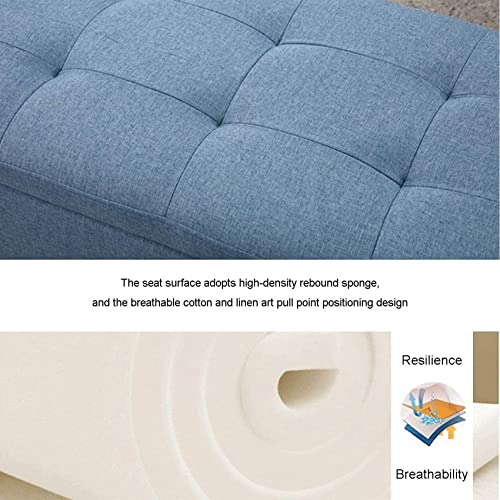 Banc de 31 pouces en tissu pour ranger chaussures et couvertures facilement - 6