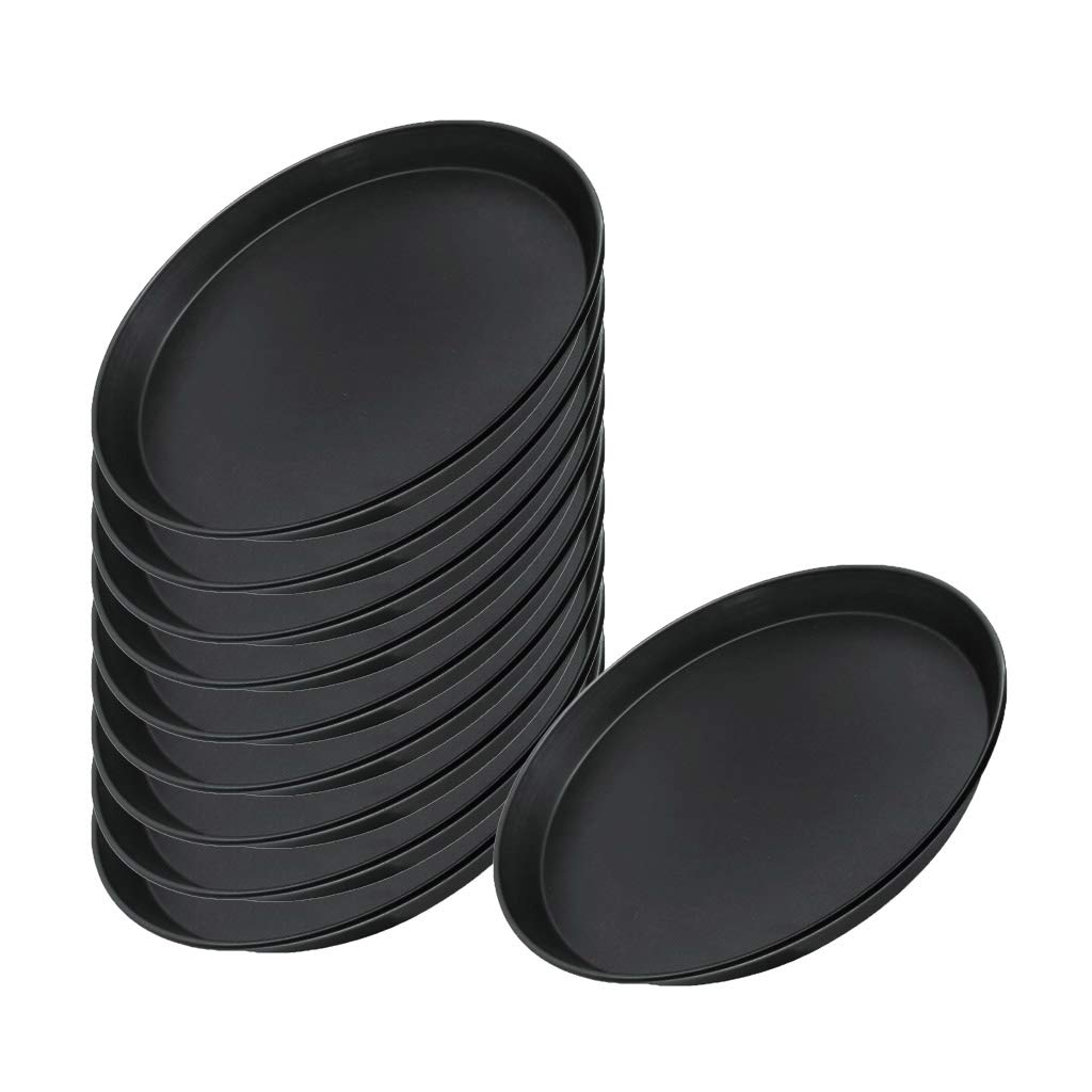 10er SET ZENKER Backblech rund, 30 cm mit Antihaftbeschichtung/Serie Black Metallic/Pizzablech/Ofenblech