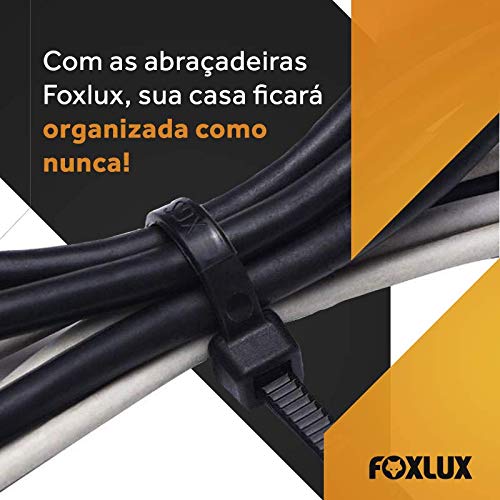 Foxlux 18.12 Abraçadeiras de Nylon Pacote de 100 Unidades, Preto, 140 x 2.5 mm
