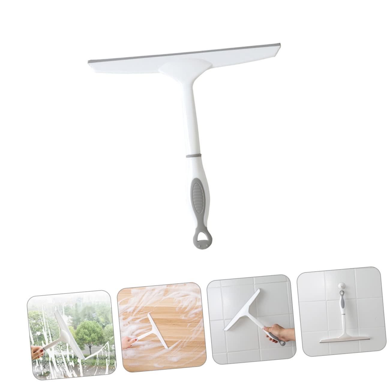 Healeved 2piezas Limpiador De Ventanas Multifuncional Herramienta De Limpieza De Cristales y Mamparas Rasqueta para Vidrios Esponja y Spray para Baños Cocinas y Coches