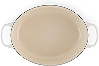 Vista 3 de Le Creuset - Olla holandés redonda con tapa de cocina, hecha de hierro fundido esmaltado, de 6.75 cuartos de galón de capacidad, color merengue