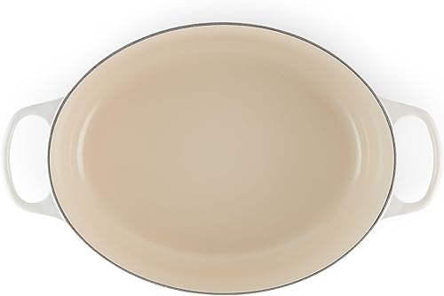 Miniatura 3 de Le Creuset - Olla holandés redonda con tapa de cocina, hecha de hierro fundido esmaltado, de 6.75 cuartos de galón de capacidad, color merengue,