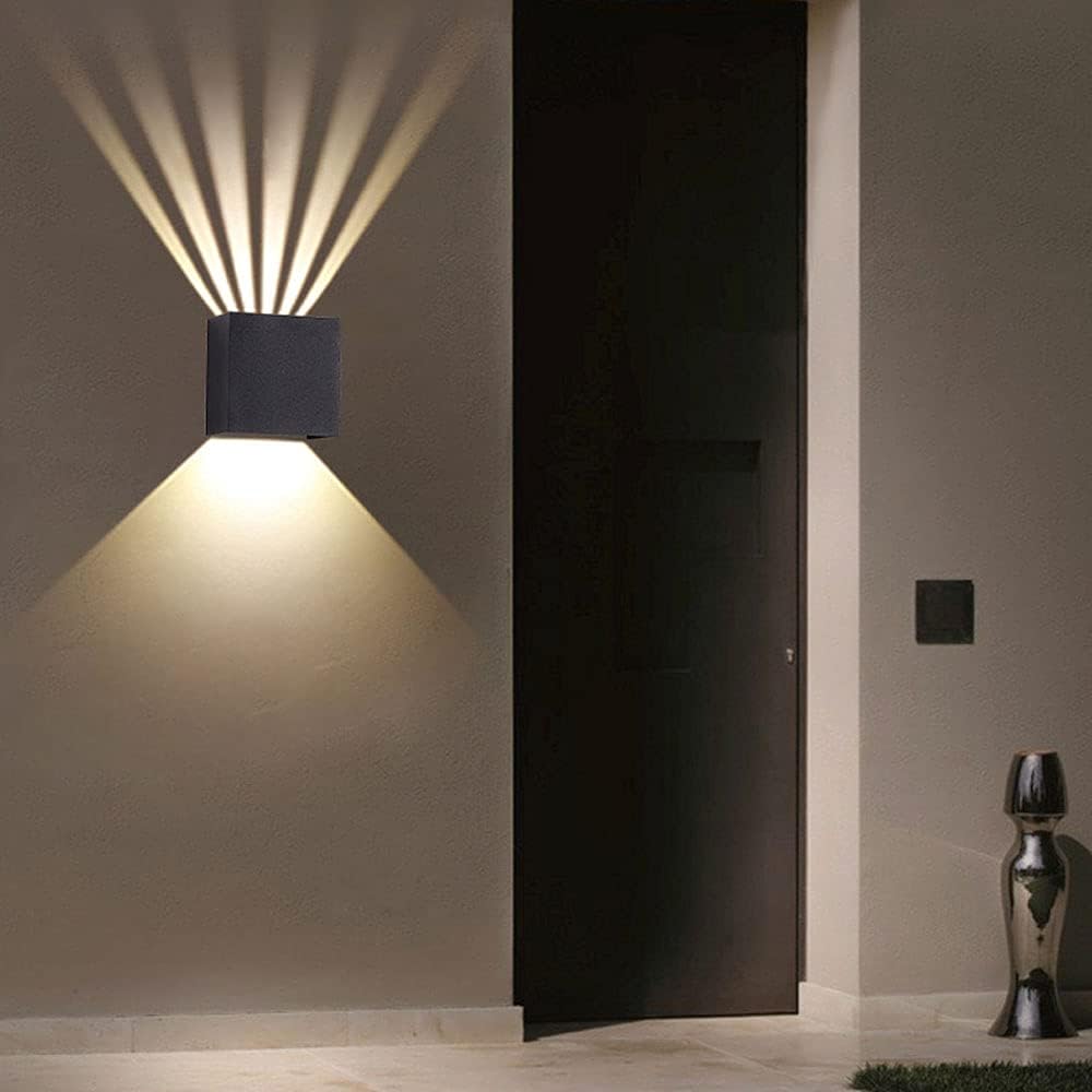 Wall Sconces , ゴールデンポストモダンな鉄ガラス壁ランプ