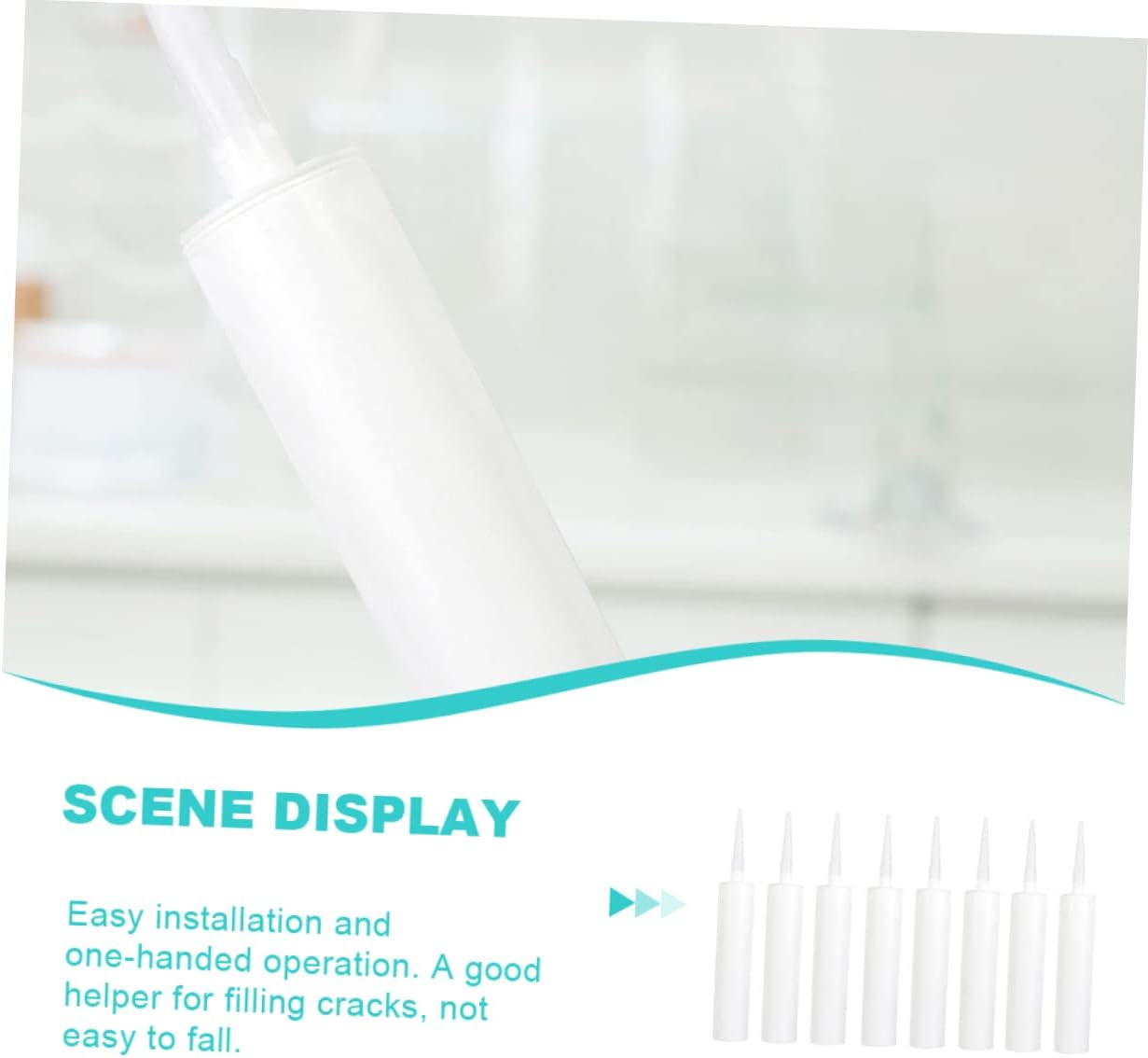 8pcs Empty Plastic Caulk Tube Caulking Empty Tube Sealant for Adhesive Sealing Putty Versatile Repair Tool