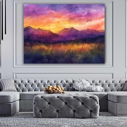 Impression sur toile paysage 80x120cm pour décoration murale moderne de salon - 3