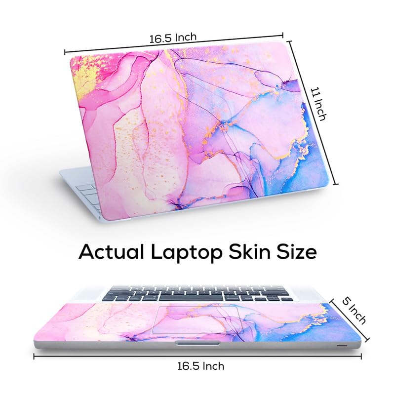 Image of Marbel D28 Top+Wrist Pad Vinyl Laptop Skin /Sticker /Cover for 17 to 17.3 Inches Laptops Laminated-Removable-HD Quality Compatible for Hp-Dell-Sony-Lenovo-Asus etc.(16.5x11 Inches)