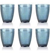 Joeyan Lot De 4 Verres à Eau En Verre, 260ml Vert Foncé Verres à Jus Et