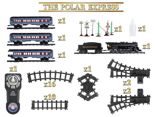 Lionel The Polar Express Battery O Gauge Toy Train Set with Remote, Locomotive, Train Cars, & Track with Authentic Train Sounds, Lights, & Water Vapor Smoke Effects for Kids 4+ - Thumbnail 7