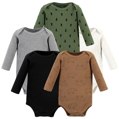 Image of Hudson Baby unisex-baby Thermal Long Sleeve Bodysuits
