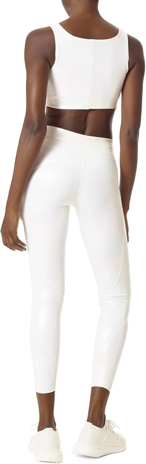 HUE Women’s Activewear Collection Bike Shorts, Capris, Leggings Skimmer Iridescent White Medium image 5 of 7 B09PSV3VM1