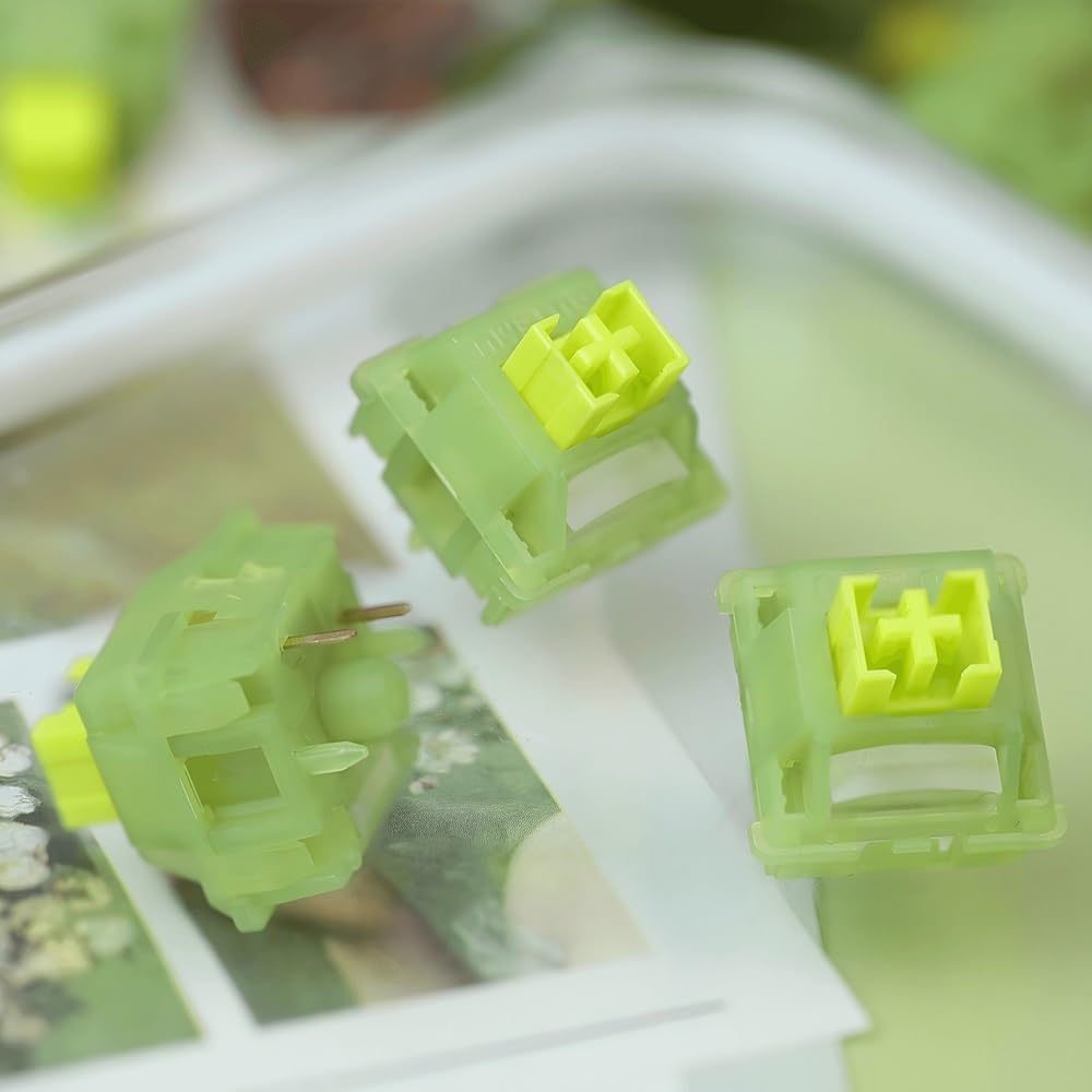 Outemu Lime V3 Switch, Silent Tactile Pre-Lubed Switch for Mechanical Keyboard(90PCS)