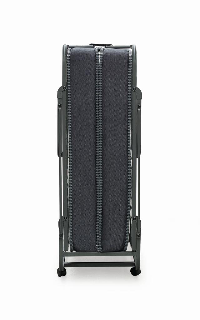 Sleepking - Plooibed/Vouwbed - Bino - 90x200 - Zwart - 15cm dik pocketvering matras - incl. beschermhoes - Dagelijks te gebruiken