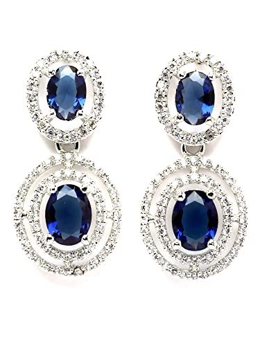 Image of Karatcart Silver Tone Green American Diamond Studded Necklace Set for Women