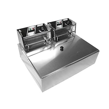 Shoppers Hub PNQ Electric Commercial Stainless Steel 16 Litres Single Tank 1/1 Size Single GN Pan Deep Fr