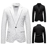 Sakko Herren Jacquard Trachtensakko Slim Fit Vintage Freizeitanzug Rever Anzüge & Sakkos Herrenanzug Klassisch Jacke Casual Anzugjacke Einfarbig Windbreaker Anzugsakko Mode Businesssakko Winterjacke