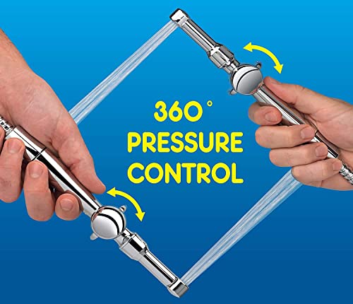 Rinseworks- All Brass Aquaus 360 Handheld Bidet Sprayer For Toilet - Nsf Plumbing Code Certified For Legal Installation - Ergonomic Dual Thumb Pressure Controls- 3”-11” Spray Reach - 5 Year Warranty #TOP6