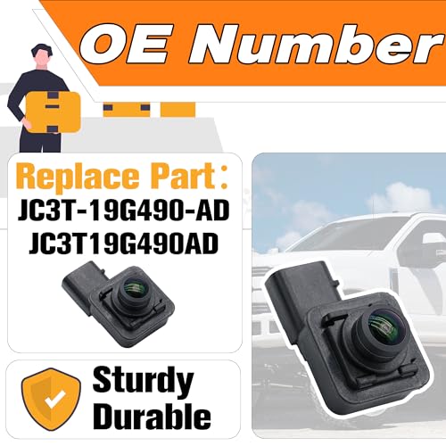 Image of Rear View Back Up Camera Compatible with Ford F250 F350 F450 F550 Super Duty 2017 2018 2019 2020 2021 2022.Replaces# JC3T-19G490-AD,JC3T19G490AD.