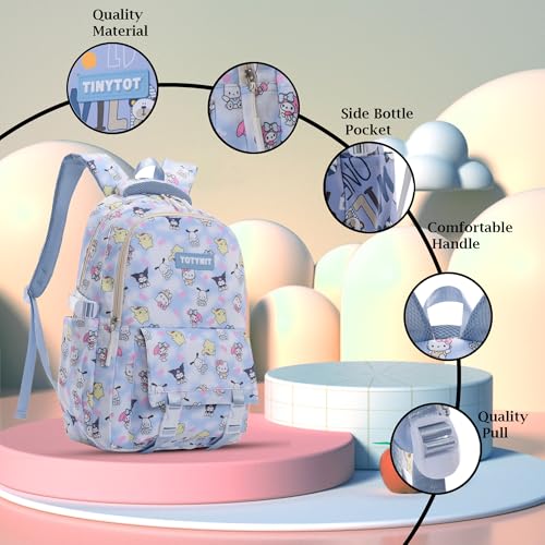 Image of Tinytot 30 Litre Japanese Korean Style School Bag Water-Resistant Laptop & Travel Backpack - Unisex Large 18 Inches Multipurpose Student Backpack for Boys & Girls, Men & Women