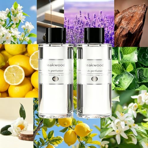 Image of Amor Lyris 2 Packs Essential Oil Refill for Smart Car Air Freshener, 3.5OZ Car Diffuser Refill, Aromatherapy Perfume Refill (4-8 Months Use), Natural Plant Extracts, Mahogany Teakwood