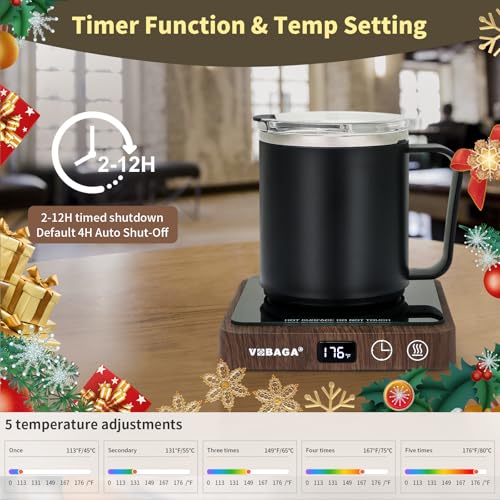 Taza de café inteligente con tres ajustes de temperatura y base 3