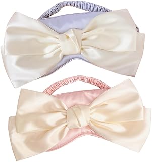 Healvian 2 Peças Máscara Para Os Olhos Com Laço Máscara Para Os Olhos De Seda Máscara Para Dormir Máscara Para Dormir Para Os Olhos Para Dormir Tapa-Olhos De Seda Tapa-Olhos De