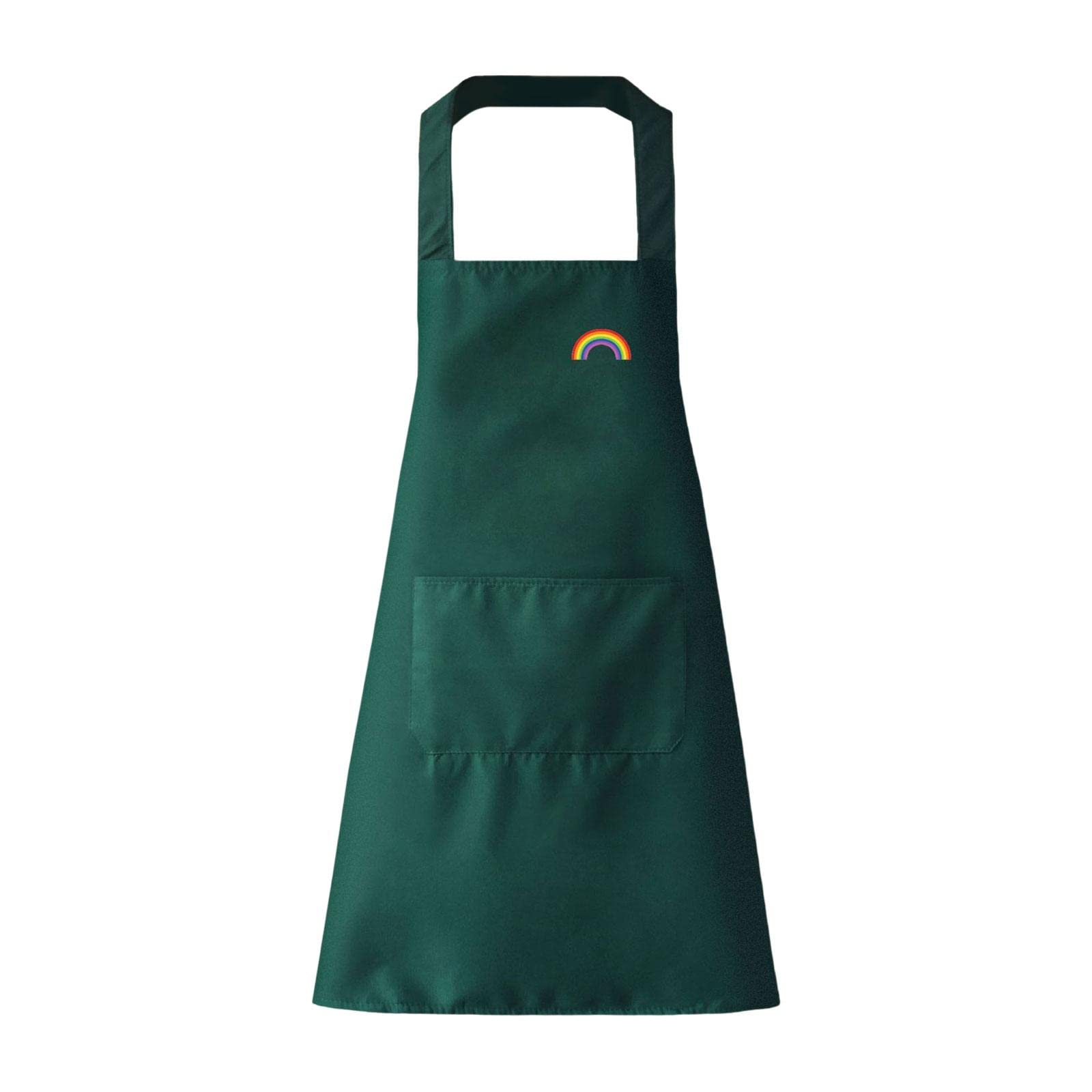 Delantal impermeable ajustable de PVC verde con bolsillos para proteger tu ropa de manchas