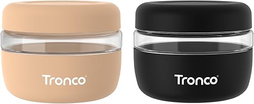 Miniatura 10 de Tronco Recipientes de Almacenamiento de Alimentos de Vidrio de 24 oz con Tapas, Herméticos, a Prueba de Fugas y Derrames, Tazones de Vidrio para