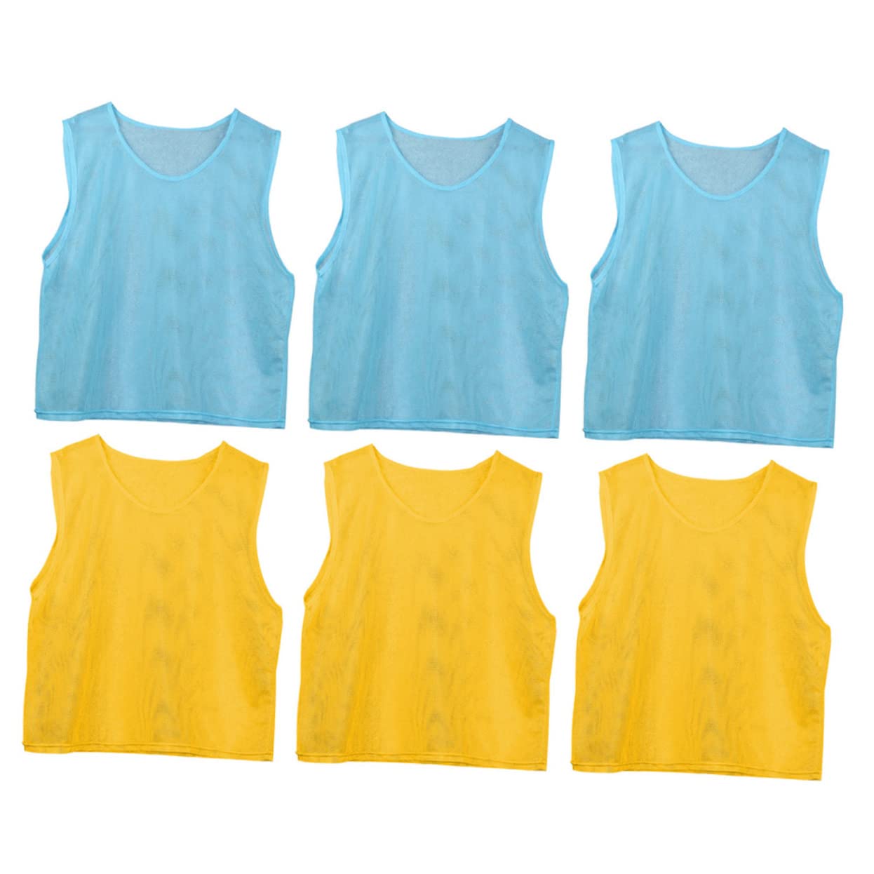 BESTonZON 6 Pcs Football Training Vest Youth Football Practice Training Bibs Shirt Bib Pinnies Junior Jr Team Vests Soccer Shirts Reflective Scrimmage Tank Gear